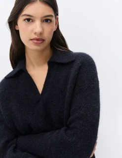 Lofty Collared Knit: Luxe Lofty Texture Relaxed Classic