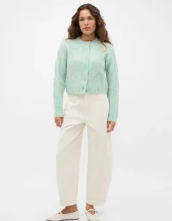 LOFTY OVERSIZED CABLE KNIT CARDIGAN