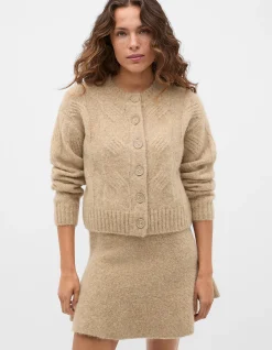 LOFTY OVERSIZED CABLE KNIT CARDIGAN