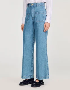 Logan High Waist Wide Leg Denim Jeans
