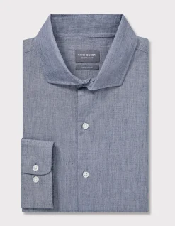 Long Sleeve NEVER Tuck Single Colour Tencel Blend Oxford Shirt