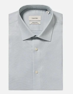 LONG SLEEVE REFINED COTTON STRETCH SLIM FIT SHIRT