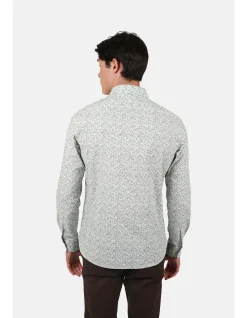 Long Sleeve CANADA DISTRESSED Print PEACHED Cotton Shirt