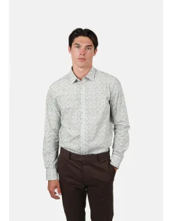 Long Sleeve CANADA DISTRESSED Print PEACHED Cotton Shirt