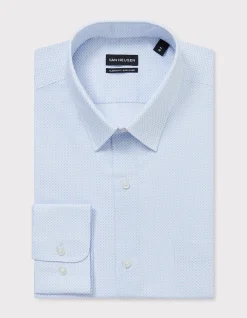 LONG SLEEVE CLASSIC CIRCLE PRINT COTTON SHIRT