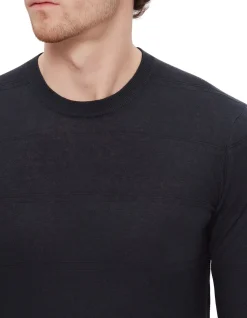 Long Sleeve Crew Neck Top Navy