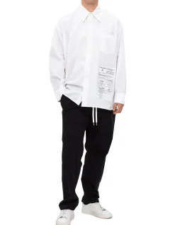 Long-Sleeved Shirt with Pearl Print