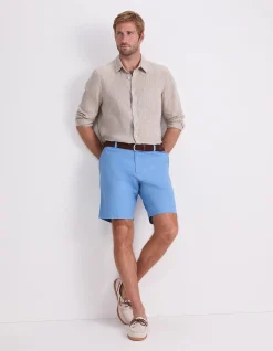 LONG SLEEVE LINEN YARN-DYED SHIRT