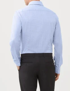 Long Sleeve Regular Fit Houndstooth Check Shirt