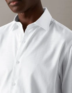 Long Sleeve Slim Dobby Shirt