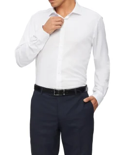 Long Sleeve Slim Dobby Shirt