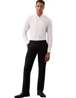 LONG SLEEVE SLIM OCCASION STR SOLID COTTON SHIRT