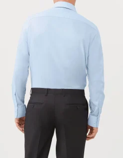 Long Sleeve Slim Solid Dot Dobby Shirt