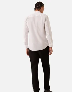 Long Sleeve Slim Tuck Single Colour Stretch Poplin Shirt