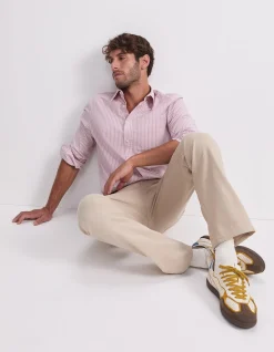 LONG SLEEVE STRIPE POPLIN SHIRT