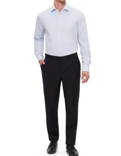 LONG SLEEVE TWO TONE FINE STRIPE COTTON SHIRT