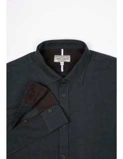 LONG SLEEVE TWO TONE TWILL VISCOSE POLY SHIRT