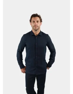 LONG SLEEVE TWO TONE TWILL VISCOSE POLY SHIRT