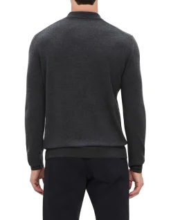 LONG SLEEVE WOOL POLO