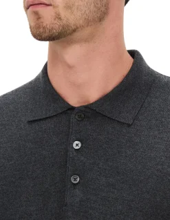 LONG SLEEVE WOOL POLO