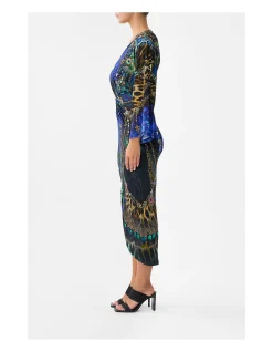 LONG SPLIT FRONT TWIST DRESS