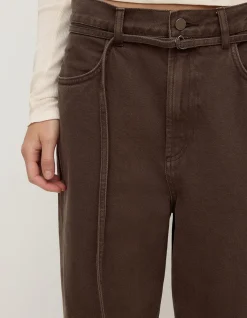 Loose Fit Dark Ganache Wide Leg Jean