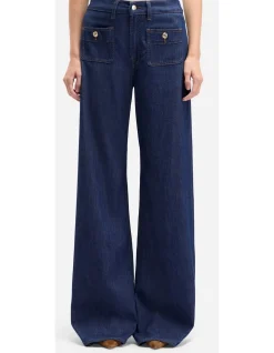 Lotta High Rise Wide Leg Denim Jeans