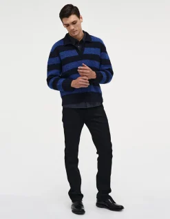 Lou Straight Sharp Black Comfort Denim Jeans