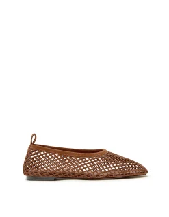 Lou Perforated Leather High Topline Flat