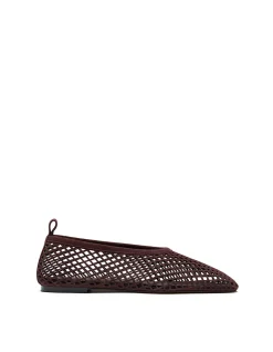 Lou Perforated Leather High Topline Flat
