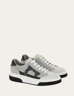 LOW CUT SNEAKER WITH GANCINI OUTLINE
