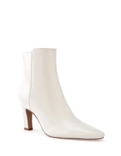 Loz Ecru Leather Ankle Boot