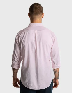 L/S LINEN COTTON BLEND LOOSE FIT SHIRT