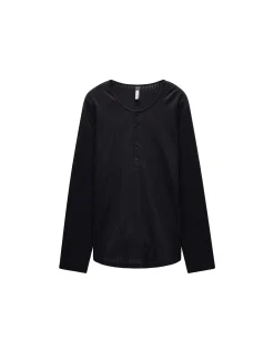 LS RIBBED HENLEY