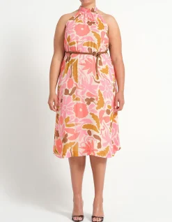LUCIANA HALTER NECK DRESS DRESS