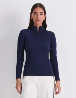 LUCY ZIP FUNNEL NECK
