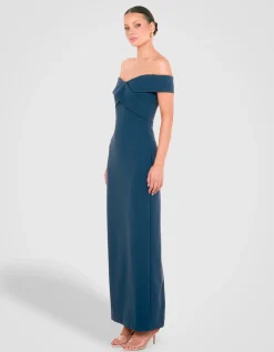LUCY COLD SHOULDER CROSS GOWN