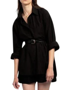 Lui Organic Cotton Shirt Black