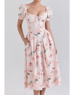 LULABELL RUFFLED A-LINE DRESS