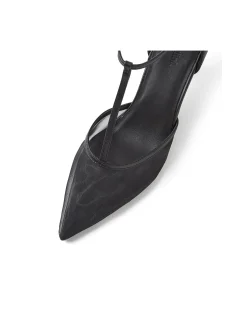 Lunah Mesh Strap Pointed Heel Pumps