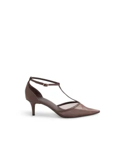 Lunah Mesh T Bar Pointed Toe Pumps