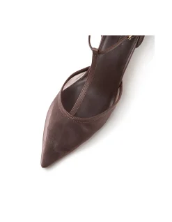 Lunah Mesh T Bar Pointed Toe Pumps