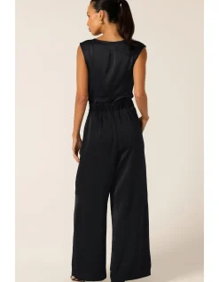 LUXE COWL BIAS TOP IN BLACK