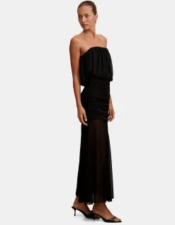 LYRA BANDEAU DRAPED MAXI DRESS