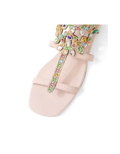 Madhu Multi Jewel Embellished Suede Sandals