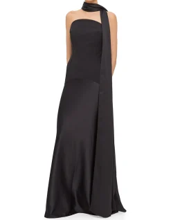 MAE STRAPLESS MAXI DRESS WITH SCARF