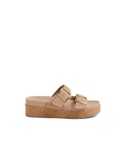 Magoo Suede Double Buckle Platform Sandals
