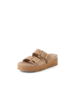 Magoo Suede Double Buckle Platform Sandals