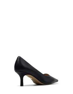 MAINE Black Leather Pump
