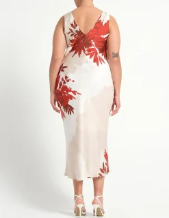 MAISIE SATIN MIDI DRESS